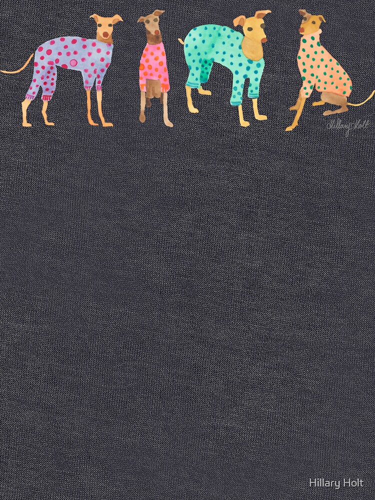 Greyhounds whippets in Pyjamas Pyjamas Cute funny Sighthound Dog Lover Gift tee by Hillary Holt