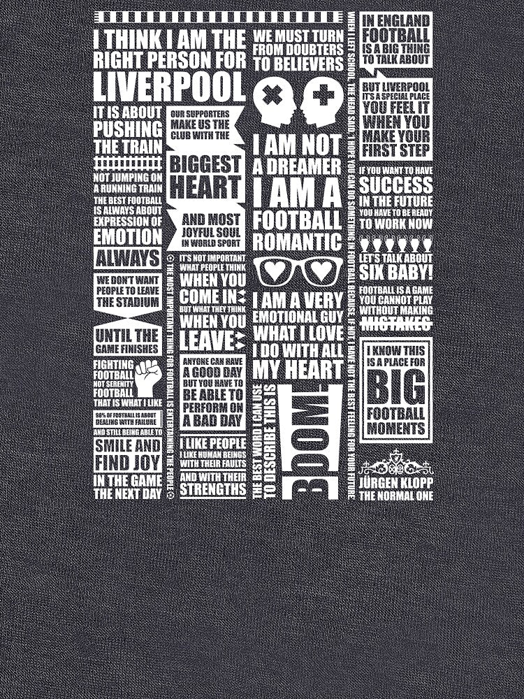 Kloppisms (white variant) – a collection of quotes from Jürgen Klopp by KAMcDermott74