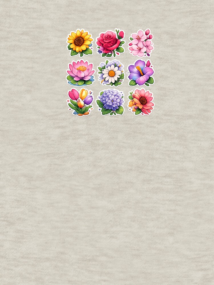 Cute Aesthetic Watercolor Flower Sticker Set by Qingtian814