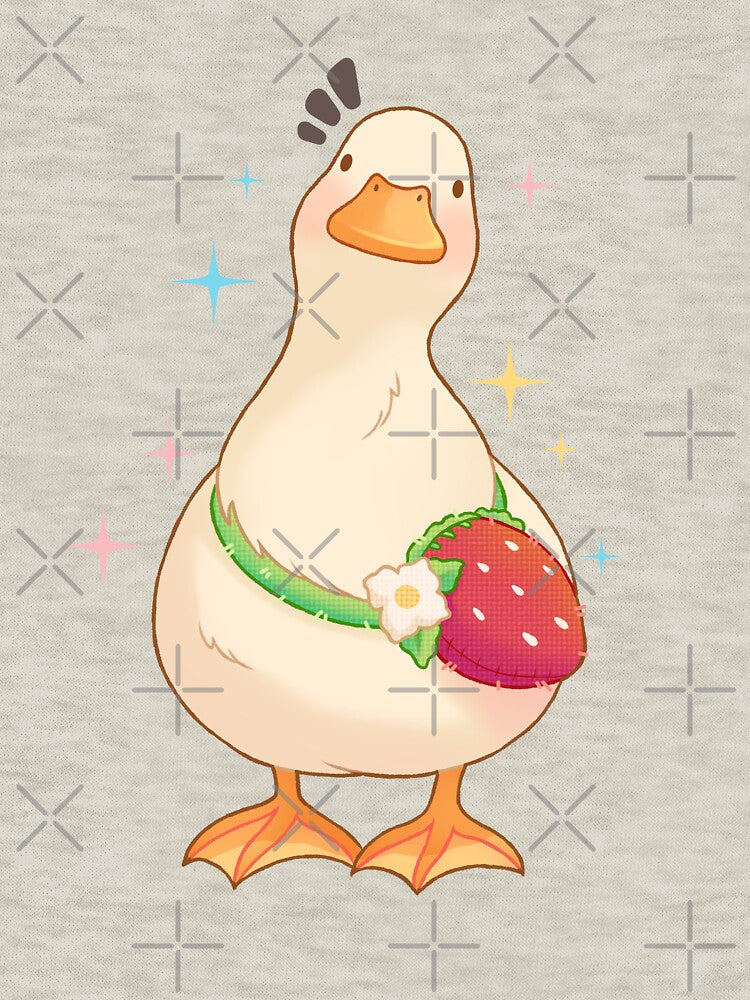 duck with strawberry bag by CuteBlueArt