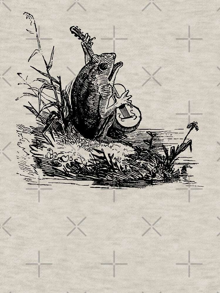 Cottagecore Aesthetic with Vintage Banjo-Playing Froggy, Goblincore Guitar Animal, Emo Frogge Serenade, Singing Toad Theme by MinistryOfFrogs