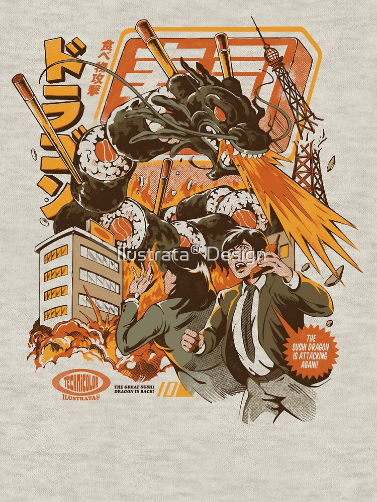 Sushi Dragon Attack by Ilustrata®