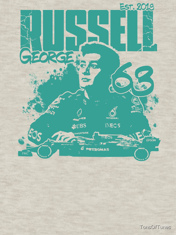 George Russell Grunge F1 Shirt Design by TonsOfTunes