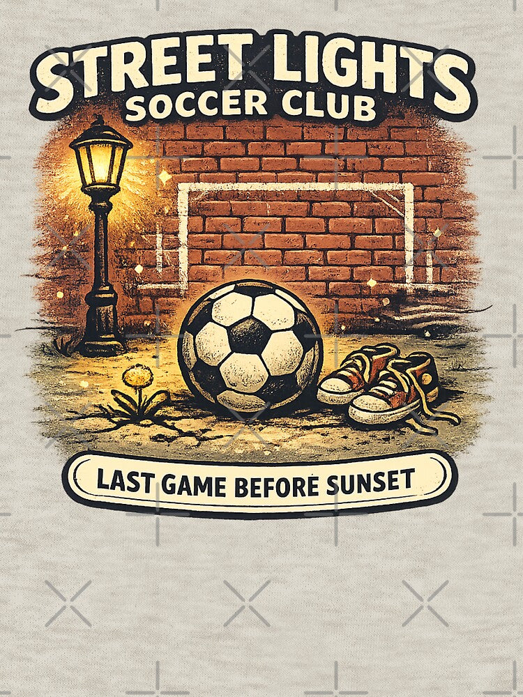 Street Lights Soccer Club Last Game Before Sunset by Concrete Coffee Studio