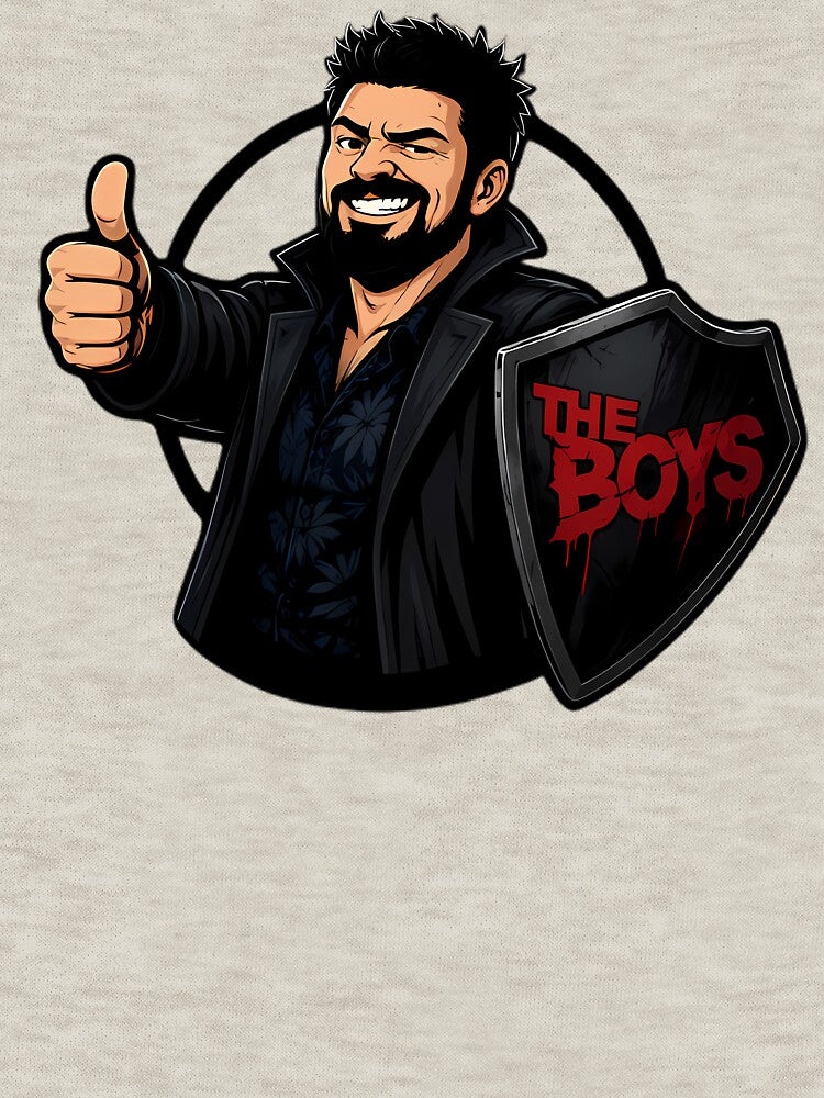 Butcher Thumbs Up Dark Shield Anti-Hero Sarcastic Comic Art by LoomisDreams