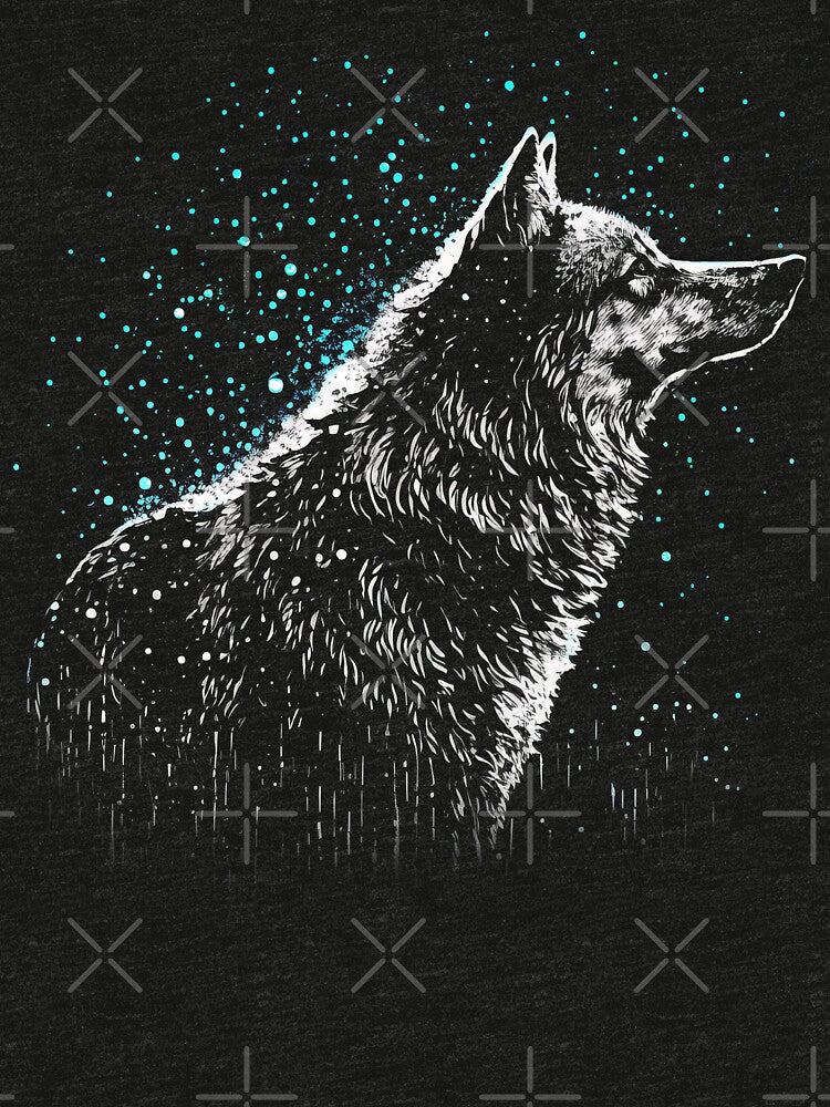 Wolf in Blue Rain by FenixRiver