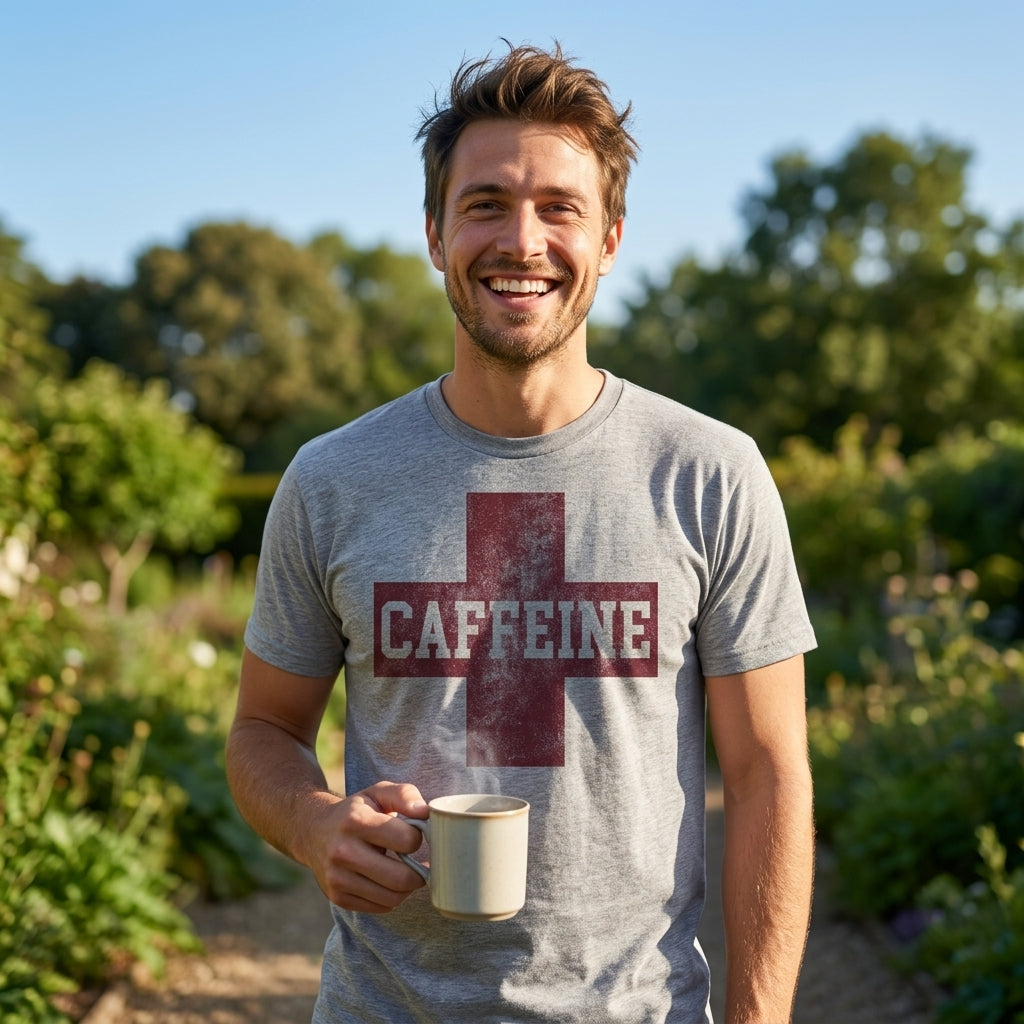 Caffeine Red Cross Men's T Shirt