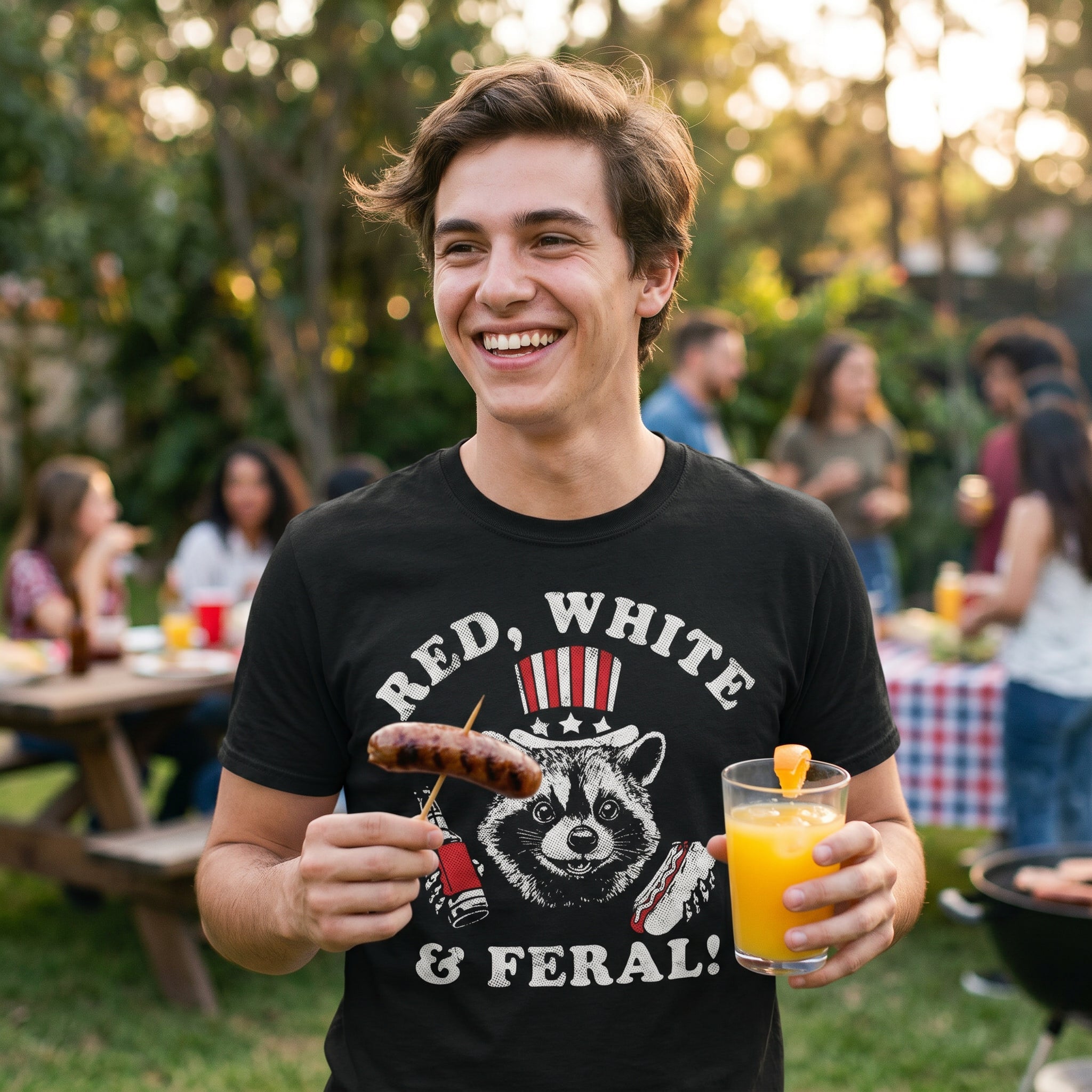 Red White And Feral Men's T Shirt