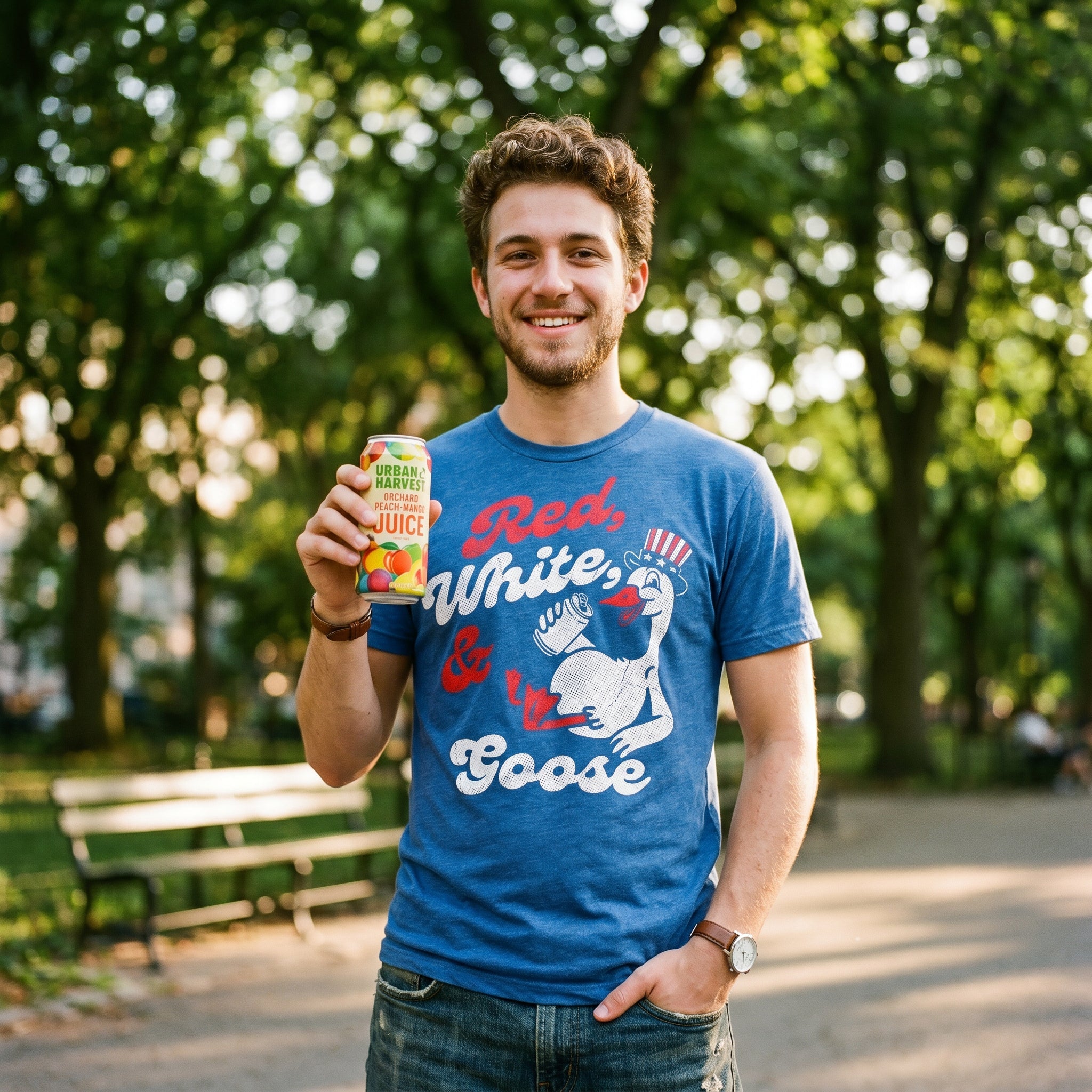 Red White And Goose Men's T Shirt