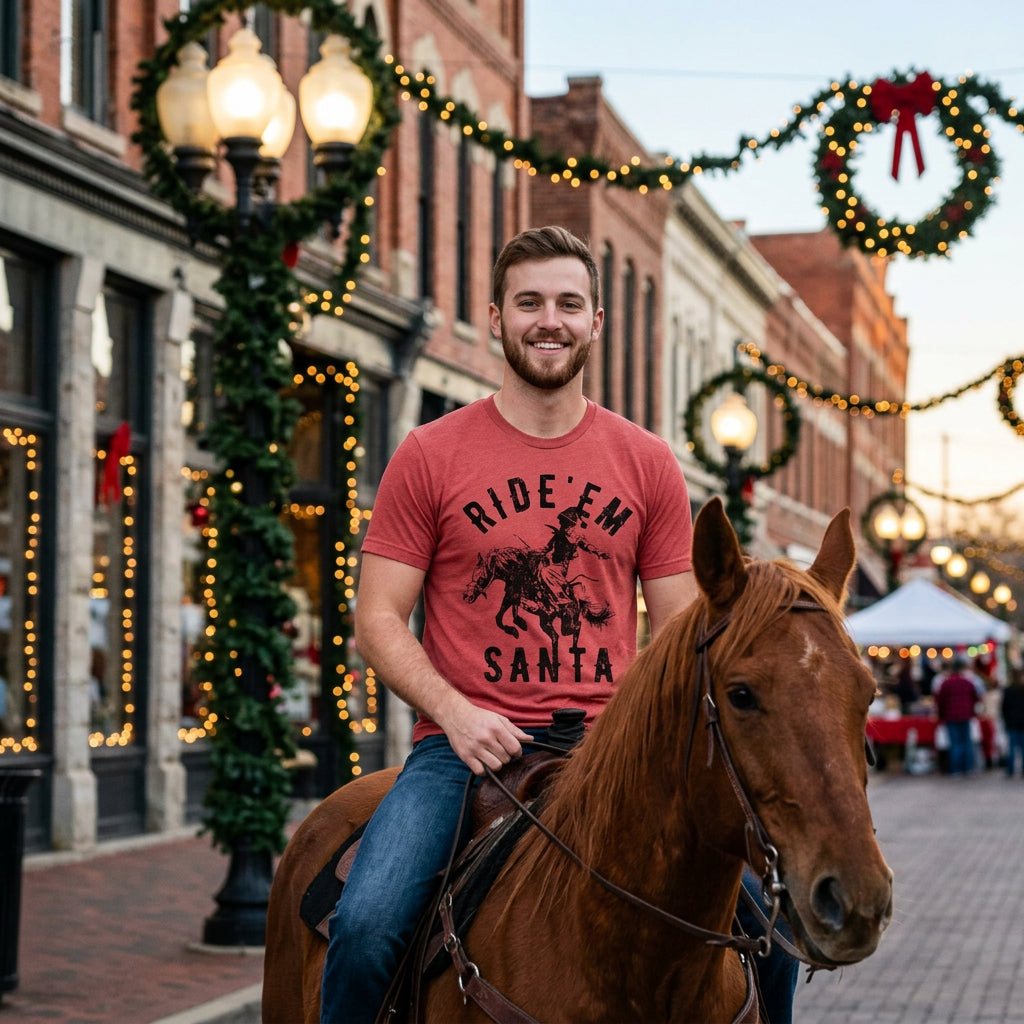 Ride Em Santa Men's T Shirt