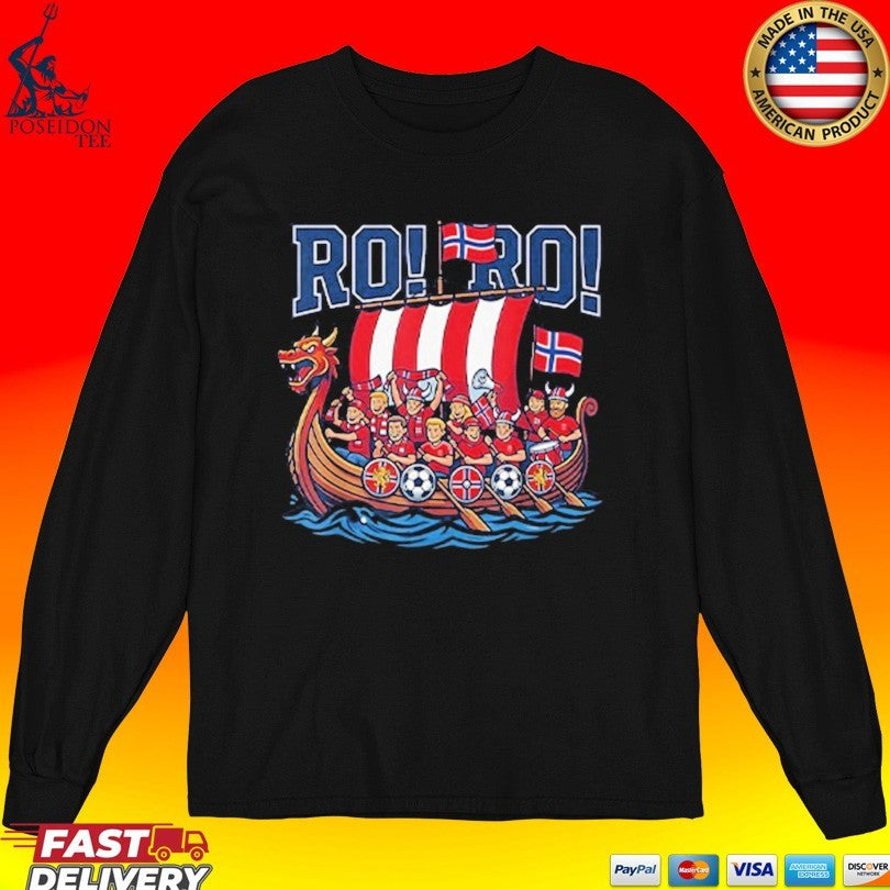 Ro Ro Norway Viking Ship Soccer T-shirt