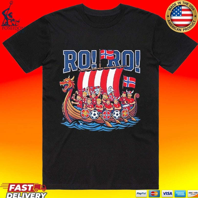 Ro Ro Norway Viking Ship Soccer T-shirt