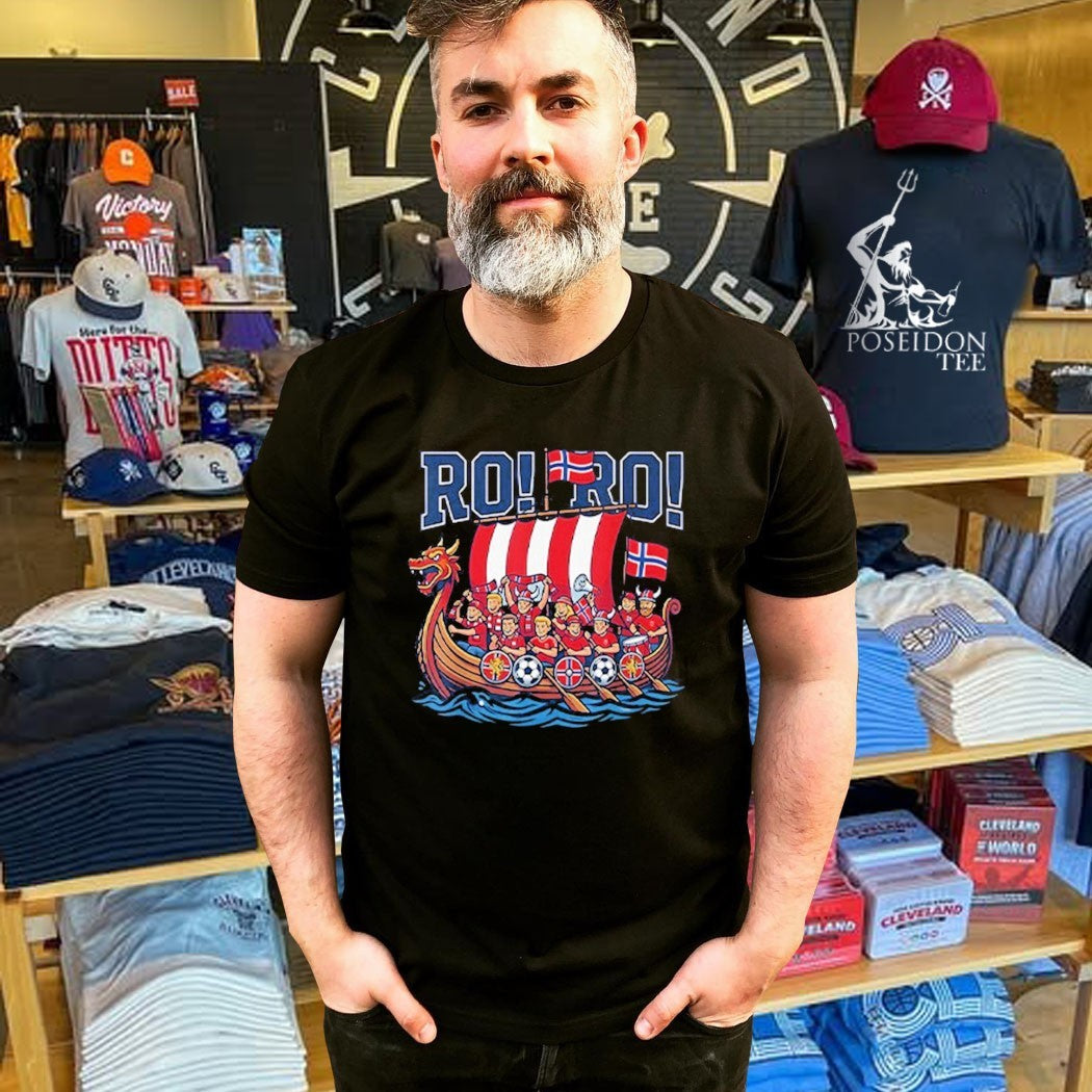 Ro Ro Norway Viking Ship Soccer T-shirt
