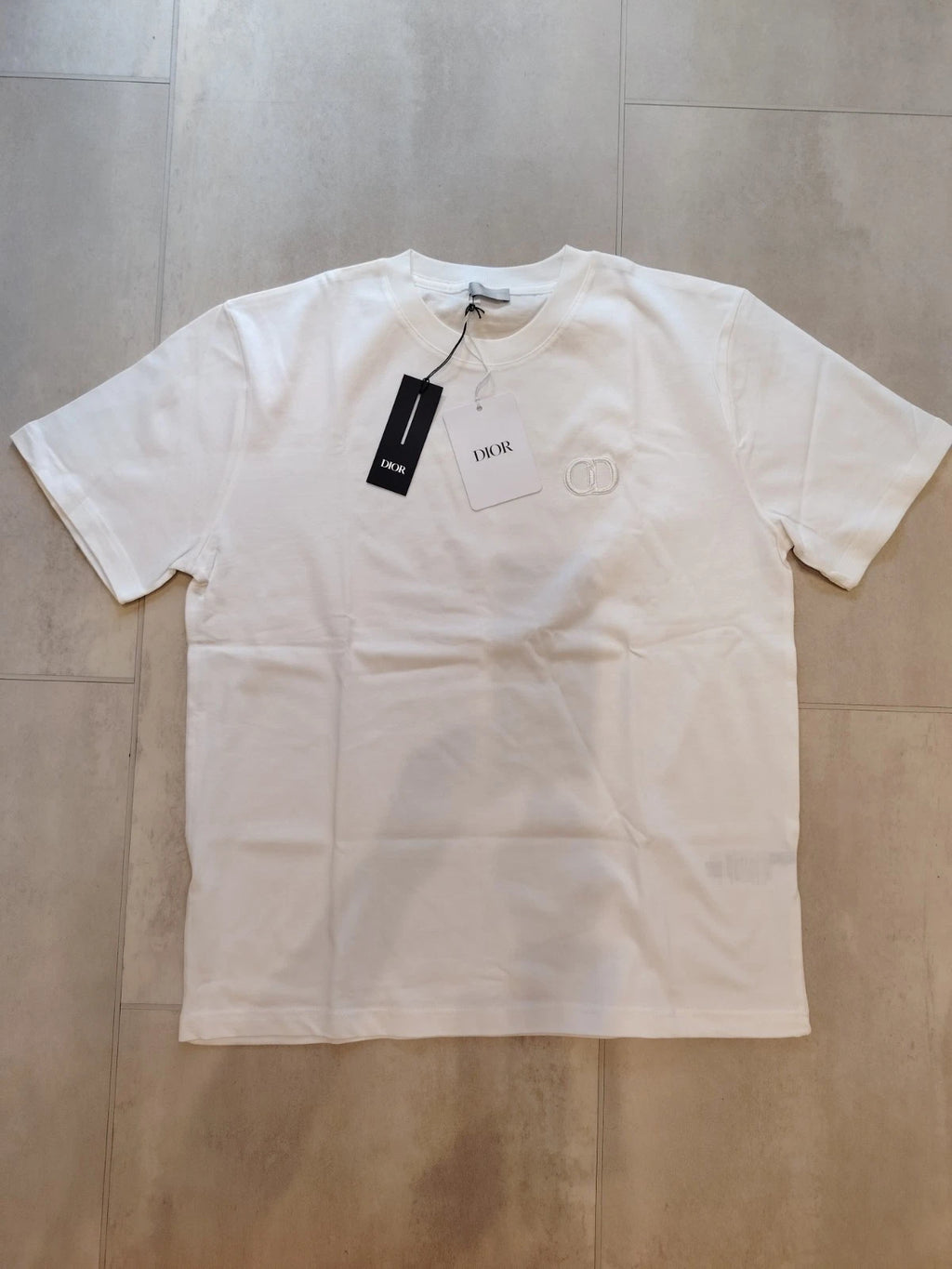 New Men's White Dior Tshirt Large