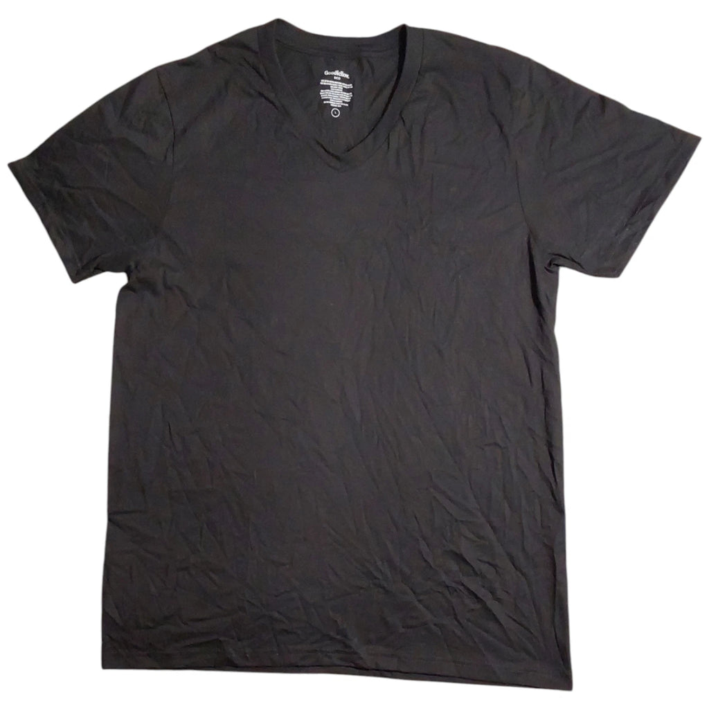 Goodfellow & Co Men's Size L Black V-Neck Comfort Short Sleeve T-Shirt FREE S&H