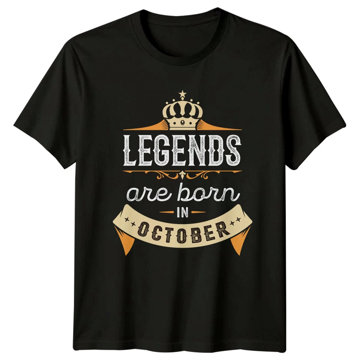 Legends are born in October T-Shirt October Birth Birthday Gift For Him