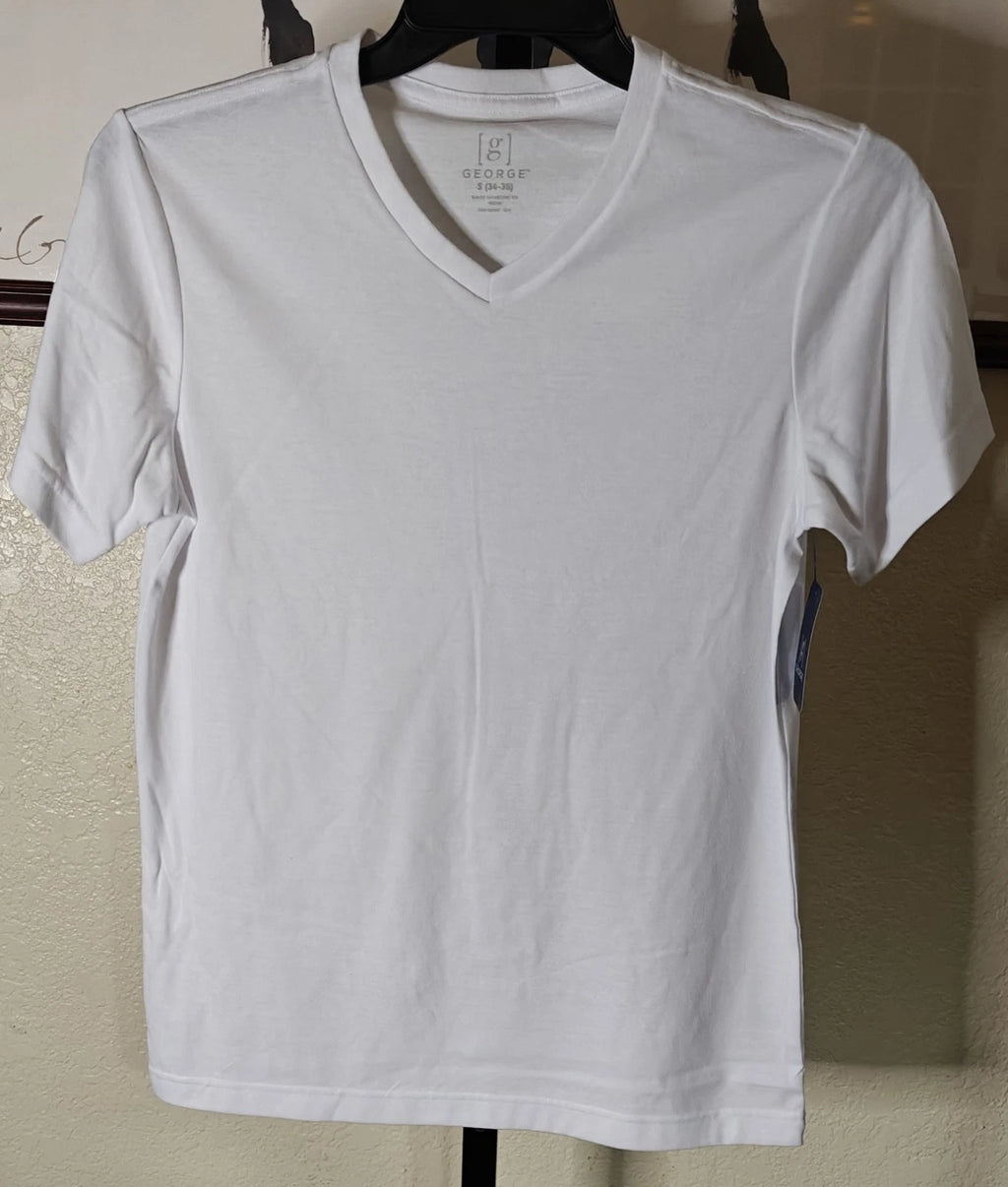 New George Men's Size Small lightweight V Neck Tee, Moisture Wicking, NWT.