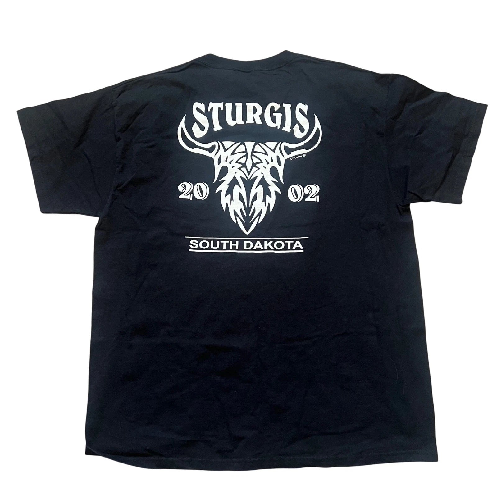 VTG 2002 Sturgis South Dakota Eagle USA Flag T-Shirt Adult XL Black