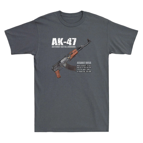 AK-47 Assault Rifle Russian AK Kalashnikov Cutaway Diagram Vintage Men's T-Shirt