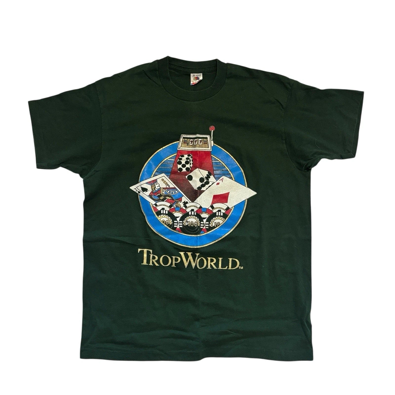 Vintage TropWorld Casino Resort Green T-shirt Sz XL