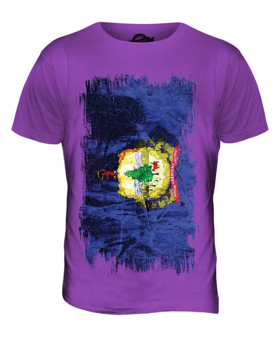 STATE VERMONT GRUNGE FLAG MENS T SHIRT TEE SHIRT XS S M L XL 2XL 3XL