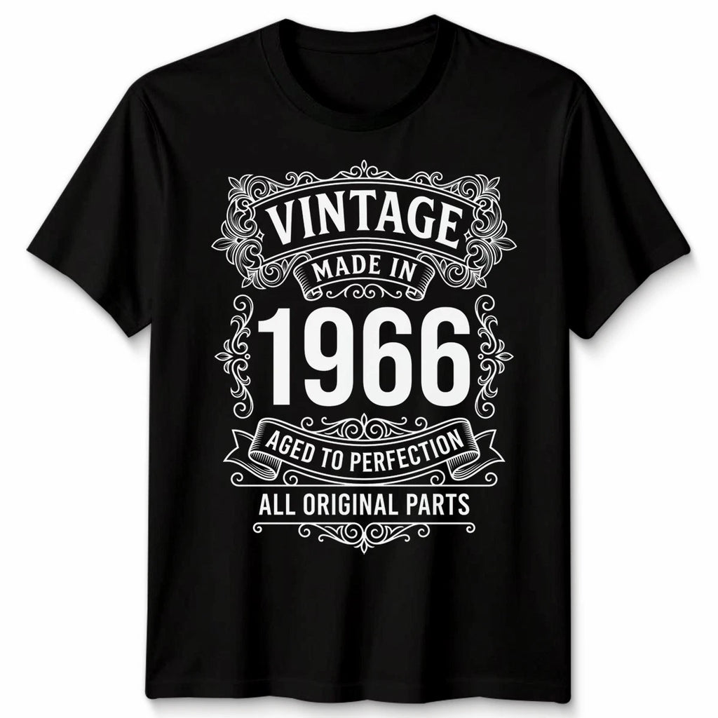 Unisex 60th Birthday Gift T Shirt All Original Parts Born In 1966