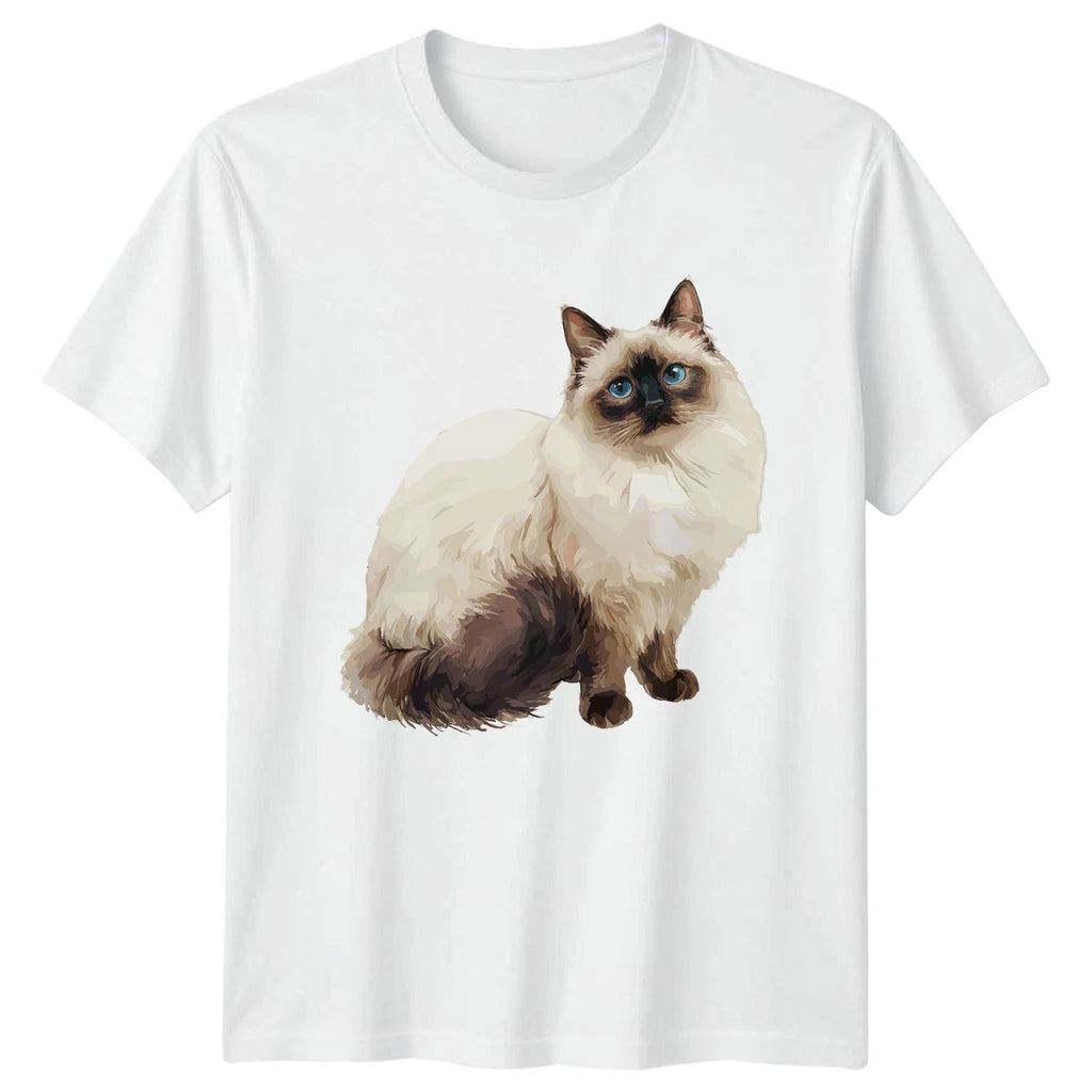 Ragdoll Cat T-Shirt Himalayan Cat Lover Birthday Gift For Him And Her