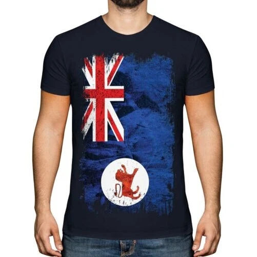 TASMANIA GRUNGE FLAG MENS T-SHIRT TEE TOP TASMANIAN SHIRT JERSEY GIFT