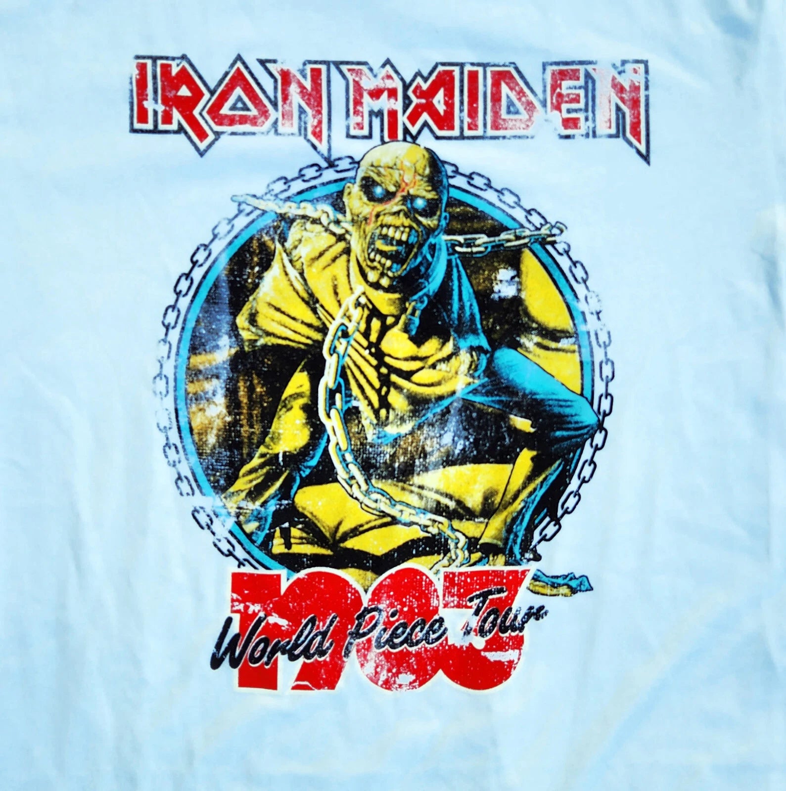 IRON MAIDEN World Piece Tour 1983 Shirt - LRG - Metal Rock Punk Grunge 666 NEW