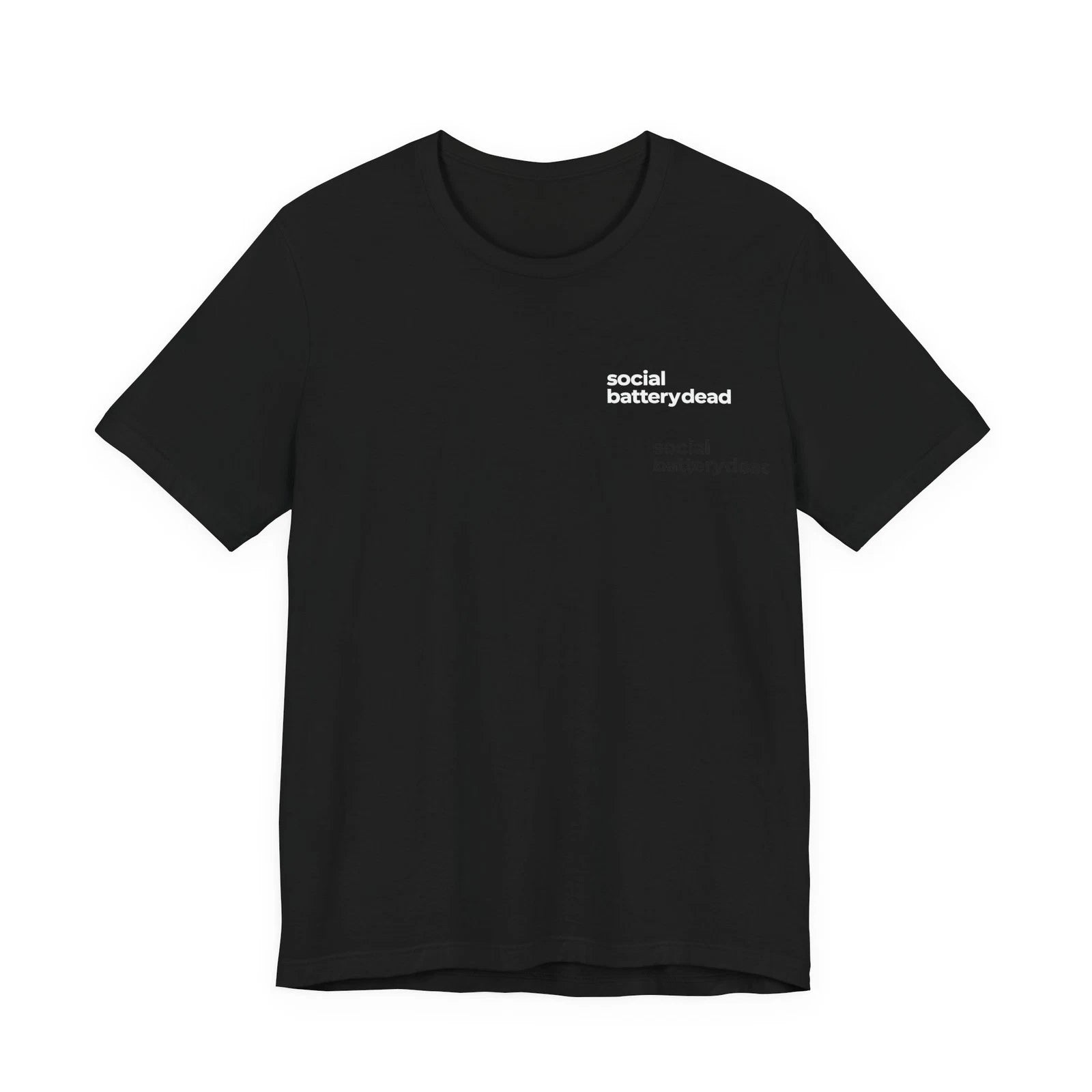 Funny Introvert Shirt Social Battery Dead Minimalist Unisex Tee