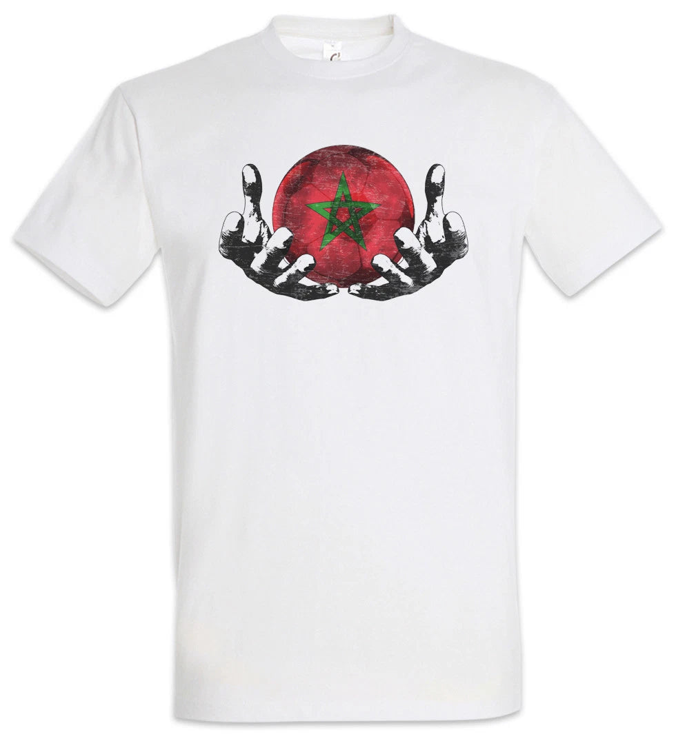 Morocco Football Magic Ball T-Shirt moroccan Soccer Flag World Championship