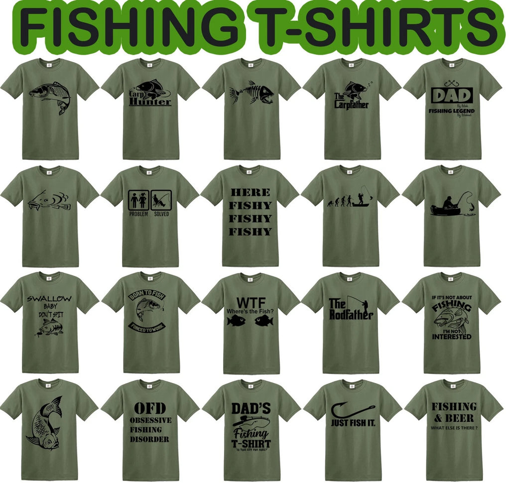 Fishing T-Shirt Gifts for Men- Fisherman Clothing Koi Dad Fathers Day Carp Tee