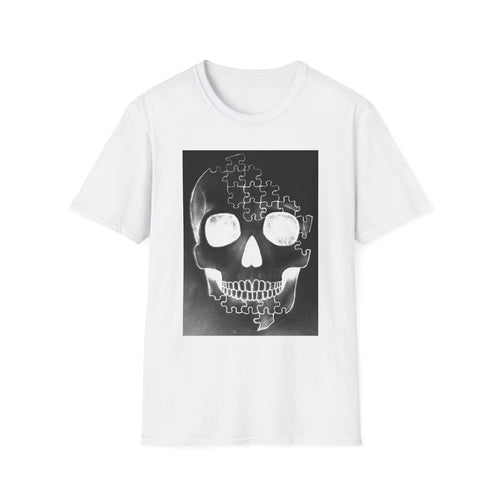 "Puzzled"  T-Shirt, Unisex Softstyle Tee, Grunge Fashion, Halloween Top,
