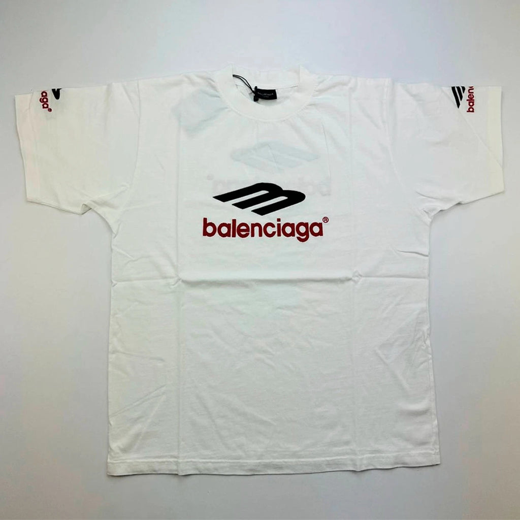 Balenciaga 3B Sports Icon T-shirt White Cotton Oversized Size S - Small