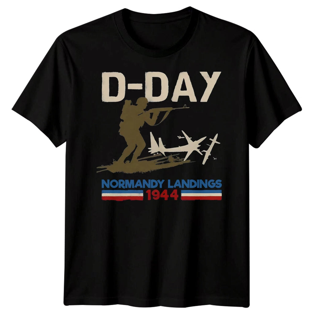 Family Soldier Silhouette D-Day T-Shirt Tee 1944 World War II Normandy Outfit#DD