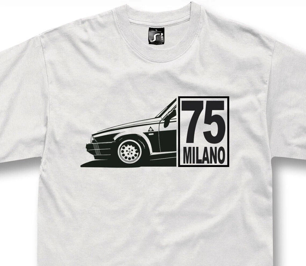 T-Shirt for Alfa Romeo 75 fans Classic V6 3.0 twin spark turbo tshirt