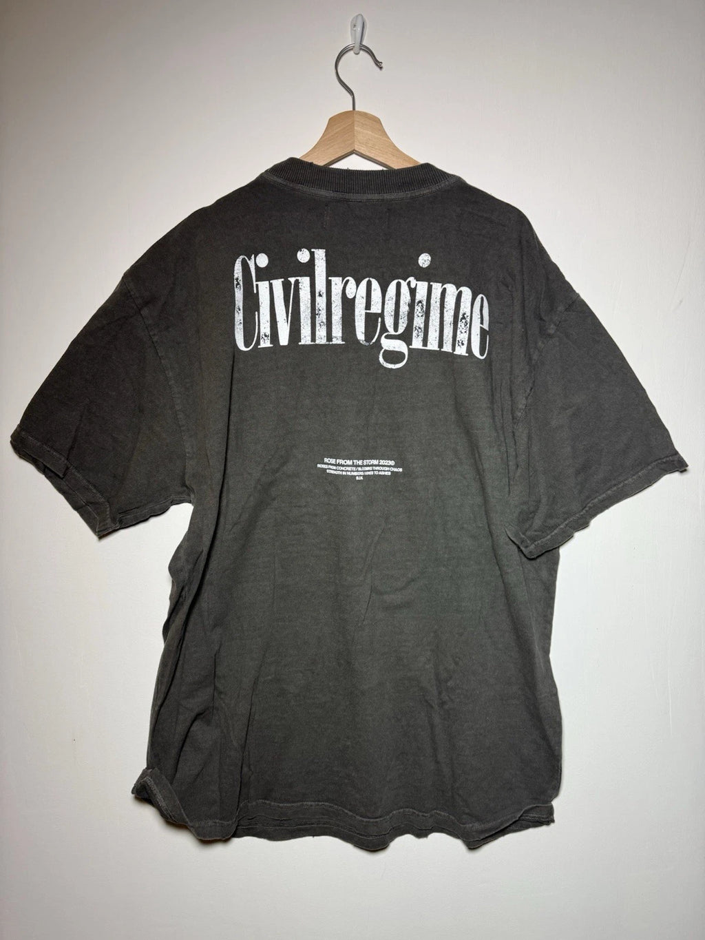 CivilRegime Charcoal OverSized  T-shirt
