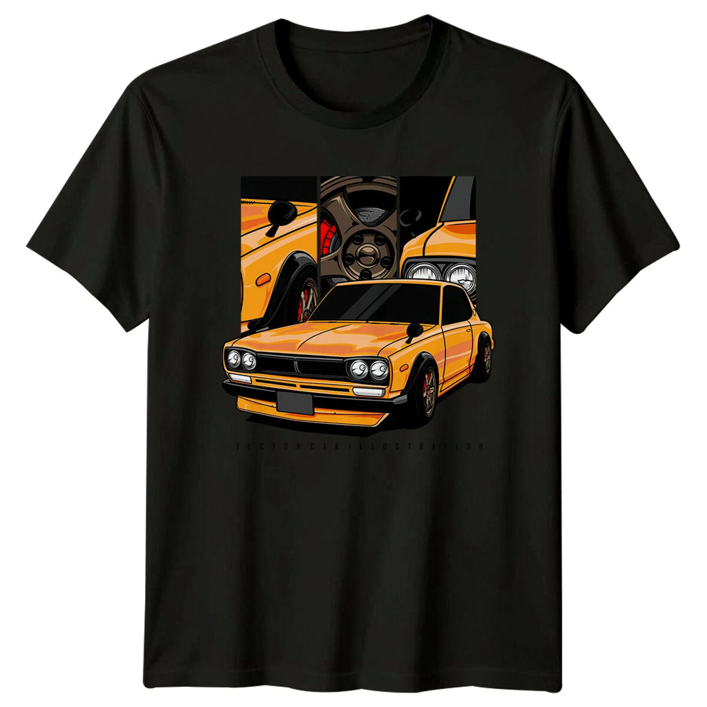 JDM Yellow Car Japanese Mens T-Shirt Womens Tee Graphic Unisex Top