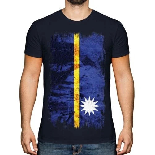 Nauru Grunge Flag T-Shirt Naoero Football Nauruana Jersey Gift