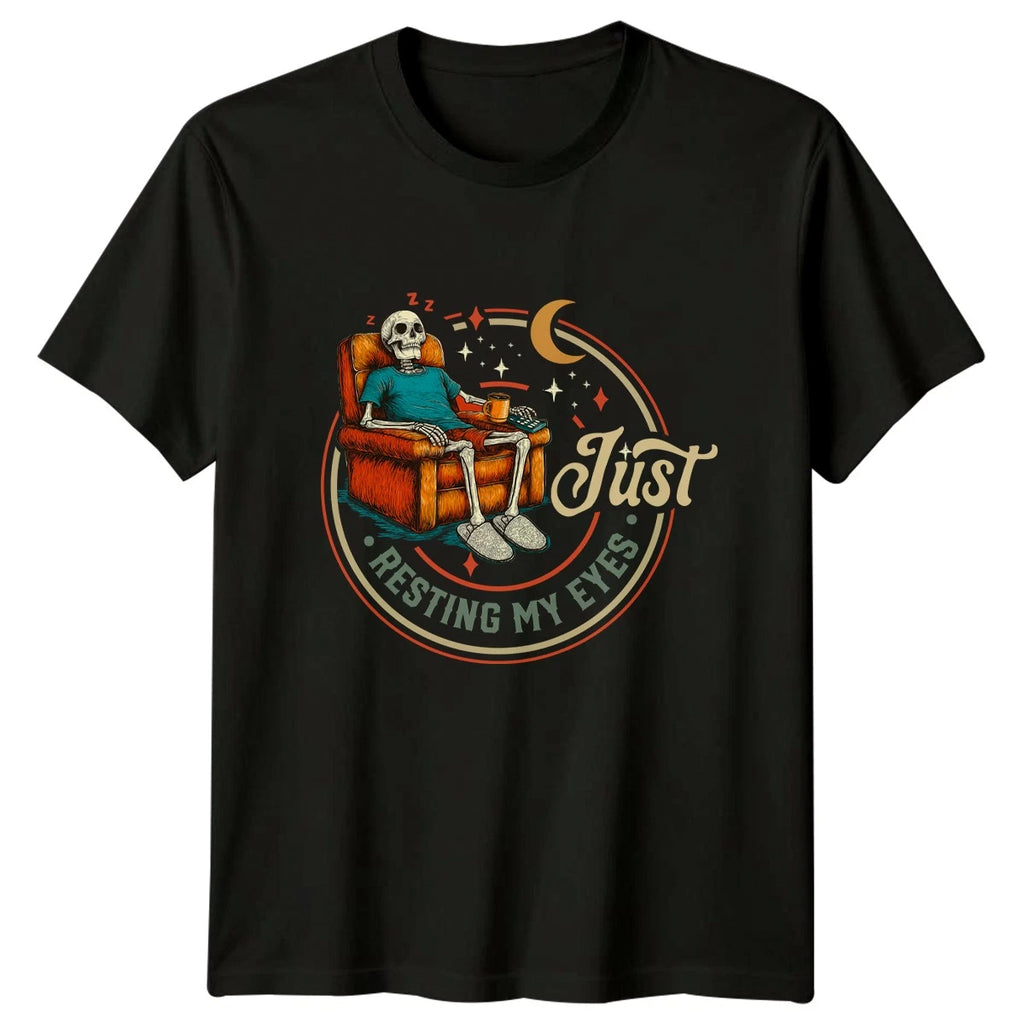 Just Resting My Eyes Mens T-Shirt Dad Humor Sleeping Fathers Day Gift For Him