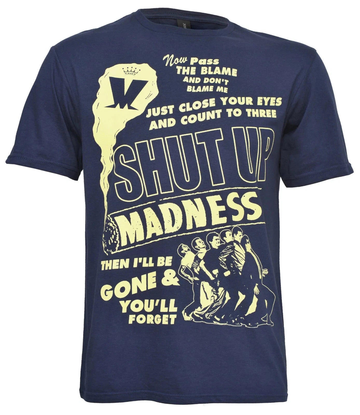 Official Madness T Shirt Shut Up Band Logo Blue New S M L XL XXL