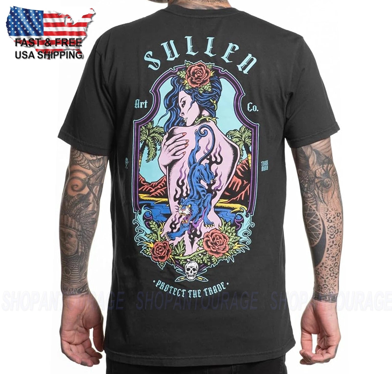 Sullen Art Collective Back Piece Premium SCM5620 Short Sleeve T-shirt For Men