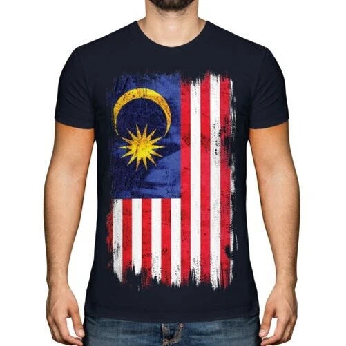 Malaysia Grunge Flag Malaysian T-Shirt Jersey Football Jersey Gift