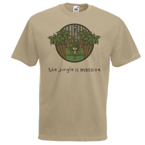 Adults The Jungle Is Massive Drum & Bass Lyrics Quote Unisex Khaki T-Shirt