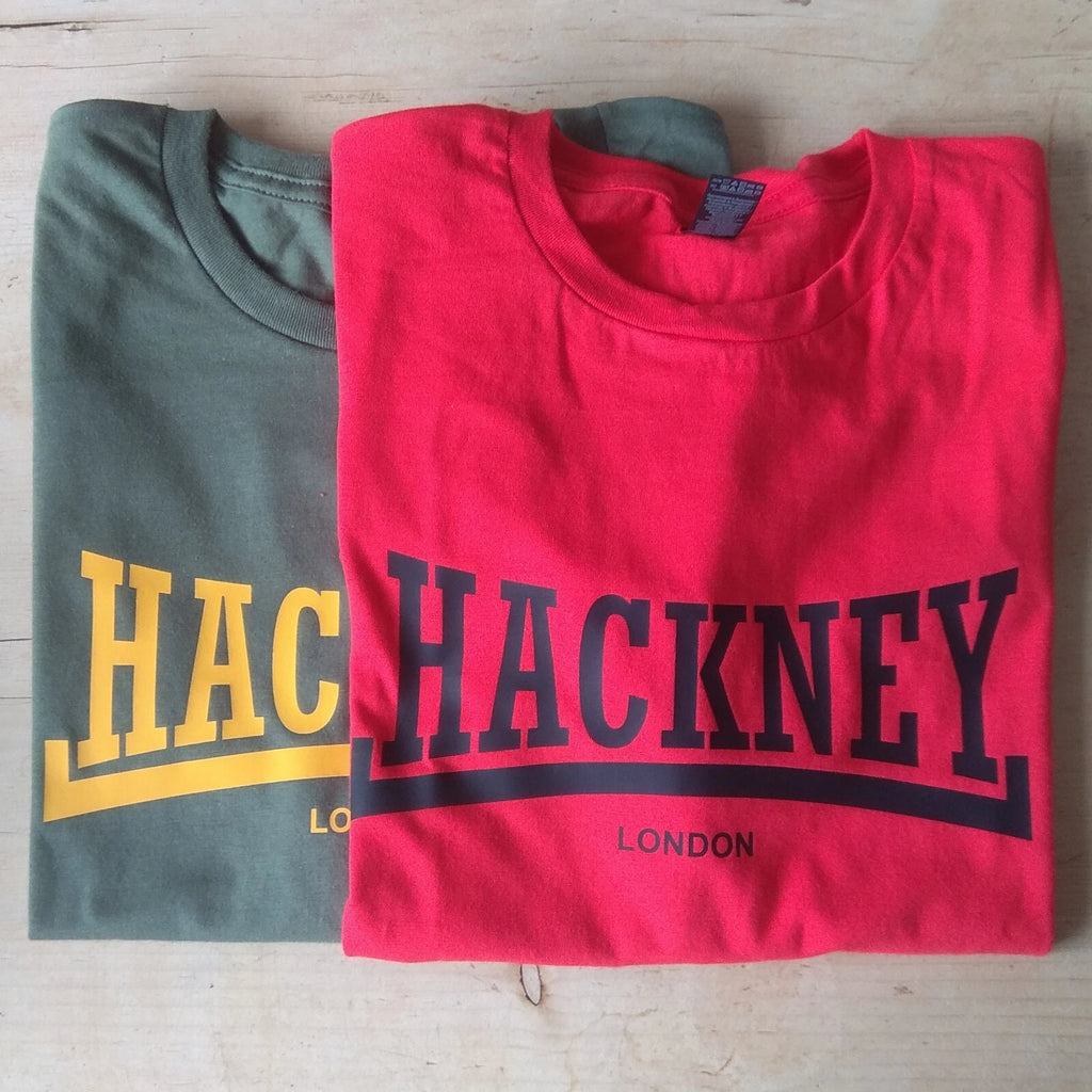 Hackney Souvenir T-Shirt - Retro, Boxing, Football Style, Various Colours