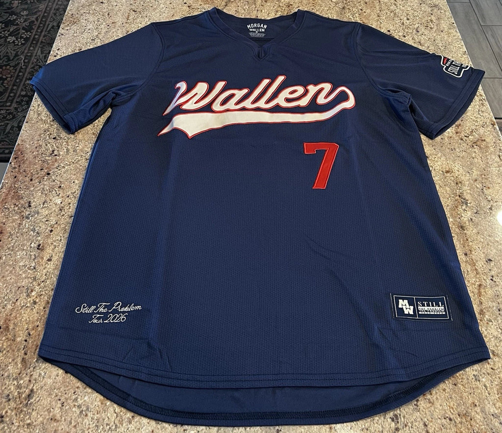 Morgan Wallen Still The Problem Tour Official Merch Baseball Jersey Size Large