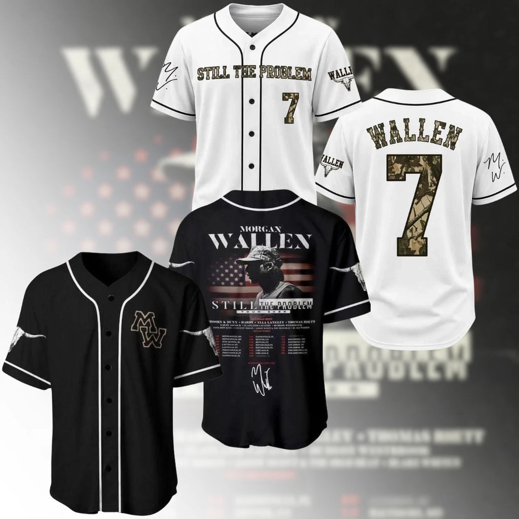 Morgan Wallen Still The Problem Tour 2026 Baseball Jersey FULL SIZE