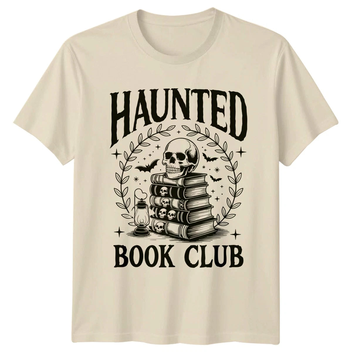 Haunted Book Club Reading Hobbies Mens Womens Graphic Tee