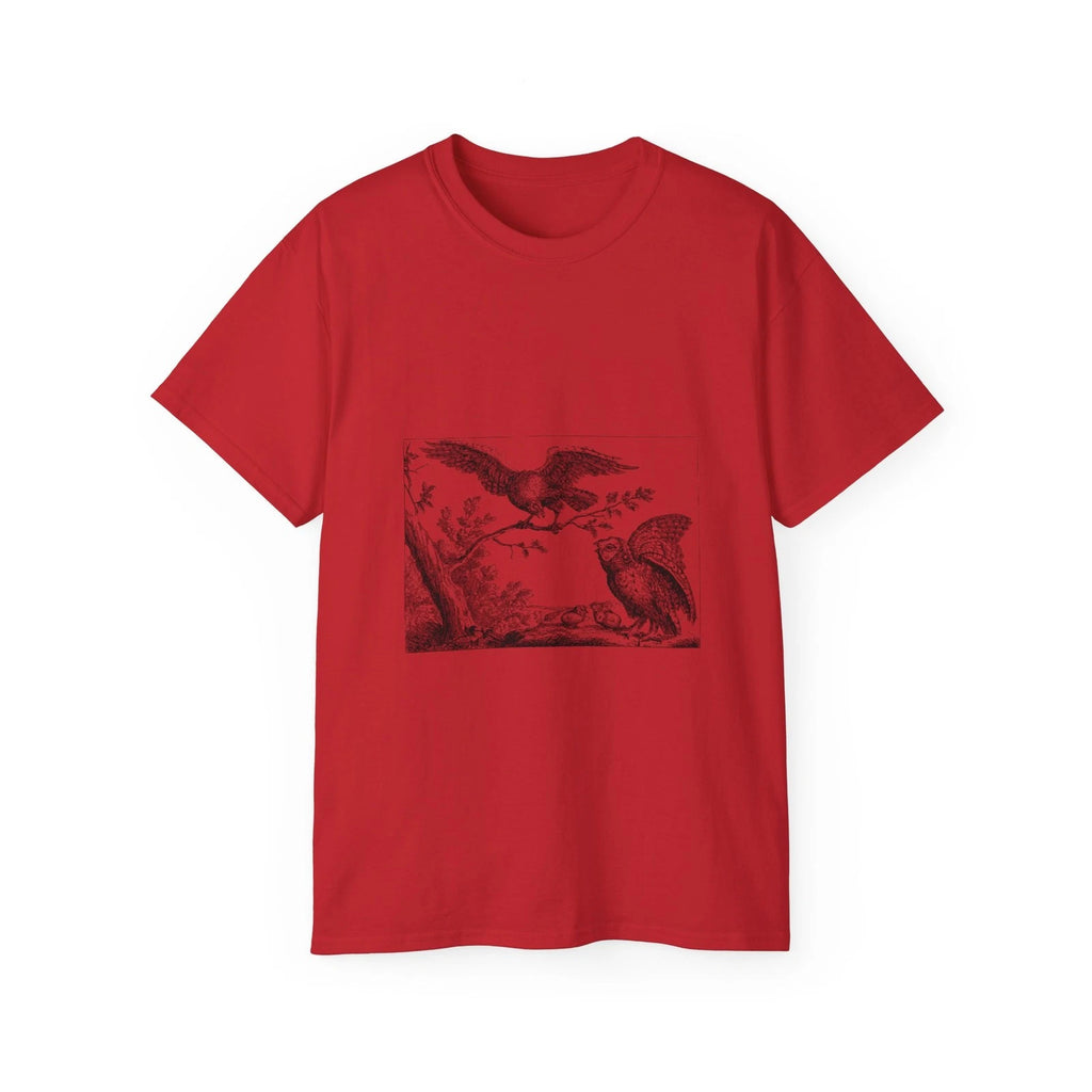 Owl Nature Eagle Line Art Birds Animals | Custom Graphic T-Shirt
