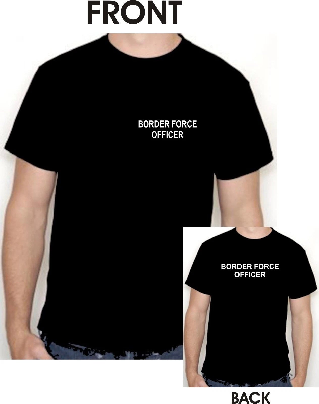 BORDER FORCE OFFICER / T-Shirt / BREAST + BACK / ILLIGAL IMMIGRATION / S-XXL